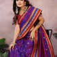 Aastha Fashion Purple Kalamkari Silk Weaving Saree