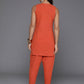Ahalyaa Women's Traditional Wear Co-ods - Orange - Swadesiicart