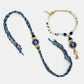 NVR Women & Men Set of 2 Blue Evil Eye Bhaiya Bhabhi Rakhi With Roli Chawal | Swadesiicart