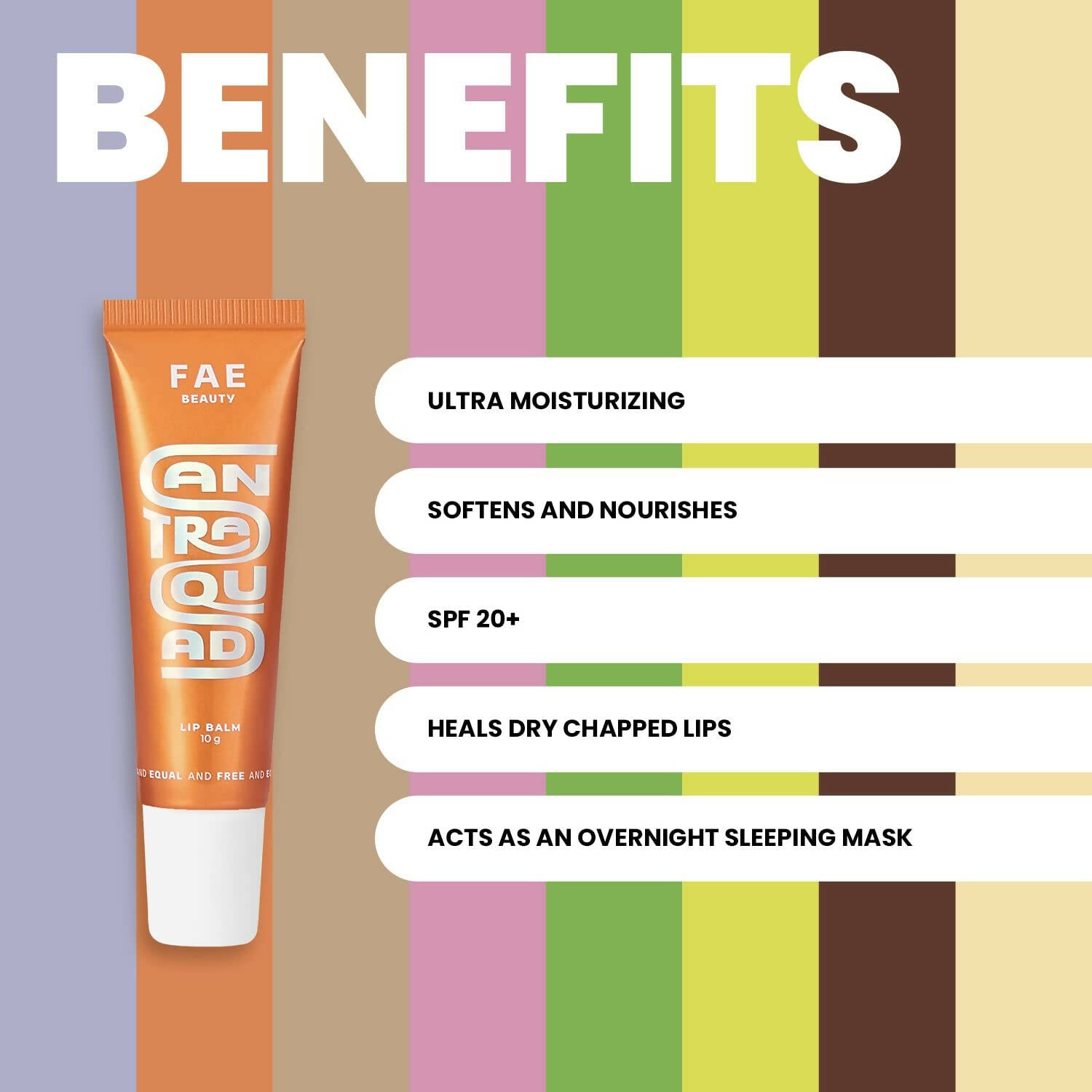 FAE Beauty Santra Squad Mixed Orange Juice Lip Balm SPF 20+ - Sheer Popsicle Orange - Swadesiicart