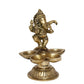 eCraftIndia Gold-Toned Handcrafted Dancing Lord Ganesha Showpiece With Diya | Swadesiicart