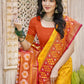 Shree Shyam Fashion Pochampalli Silk Yellow Saree