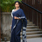 Beatitude Blue Cotton Handloom Saree