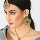 Mominos Fashion Johar Kamal Gold-Polished Brass Finish Long Necklace For Women (Golden/Grey) | Swadesiicart