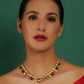 Kundan Necklace (Multi Color) - Ruby Raang | Swadesiicart