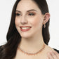 NVR Women's Gold-Polished American Diamond-Studded Handcrafted Jewellery Set - Swadesiicart