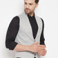 Even Apparels Grey Merino Men Woven Nehru Jacket | Swadesiicart