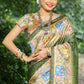 Vishnu Weaves Women's Mahendi Cotton Silk Woven Saree with Blouse - Swadesiicart