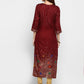 NOZ2TOZ Women's Maroon Printed Kurta- (1pc set) - Swadesiicart