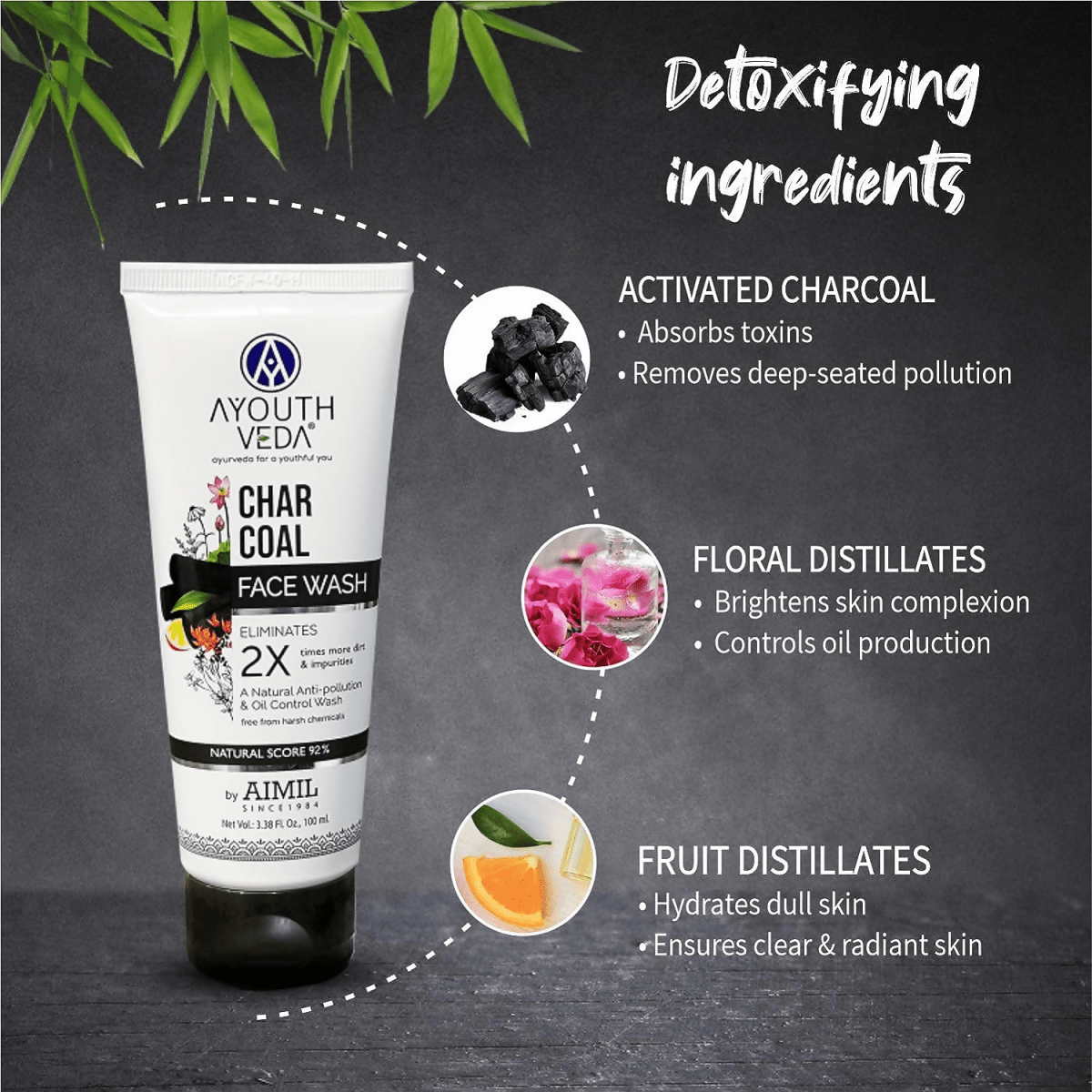 Ayouthveda Charcoal Face wash - Swadesiicart