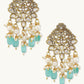 Nuyug 22K Gold-Plated Zircon Studded & Stone Beaded Strings Necklace Set | Swadesiicart