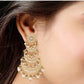 Jewel City Elegant Pearl Chandelier Earrings Traditional Gold-Plated Indian Wedding Jewelry | Swadesiicart