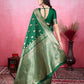 Vedant Vastram Banarasi Silk Fashion Saree - Green | Swadesiicart