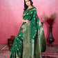 Vedant Vastram Banarasi Silk Fashion Saree - Green | Swadesiicart