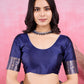 Vedant Vastram Banarasi Silk Fashion Saree - Navy | Swadesiicart
