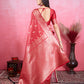 Vedant Vastram Banarasi Silk Fashion Saree - Red | Swadesiicart