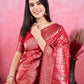 Vedant Vastram Banarasi Silk Fashion Saree - Red | Swadesiicart