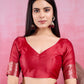 Vedant Vastram Banarasi Silk Fashion Saree - Red | Swadesiicart