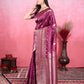 Vedant Vastram Banarasi Silk Fashion Saree - Wine | Swadesiicart