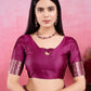 Vedant Vastram Banarasi Silk Fashion Saree - Wine | Swadesiicart