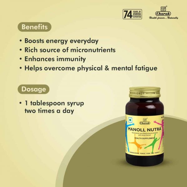 Charak Pharma Manoll Nutra Syrup | Swadesiicart