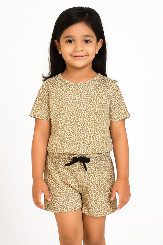 Chilins Kids Girls Cotton Co-ord set Printed - Swadesiicart