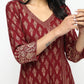 Cheera Angrakha All Over Butta Foil Printed Kurta With Beautiful Border Design