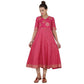 Checkered Foil Printed Kurta With Doori Tassels