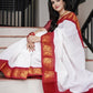 DEIANA'S Beautiful Designer Golden zari Soft Lichi Silk Saree - Red - Swadesiicart