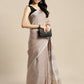 Anaita Chiku Linen Saree With Blouse
