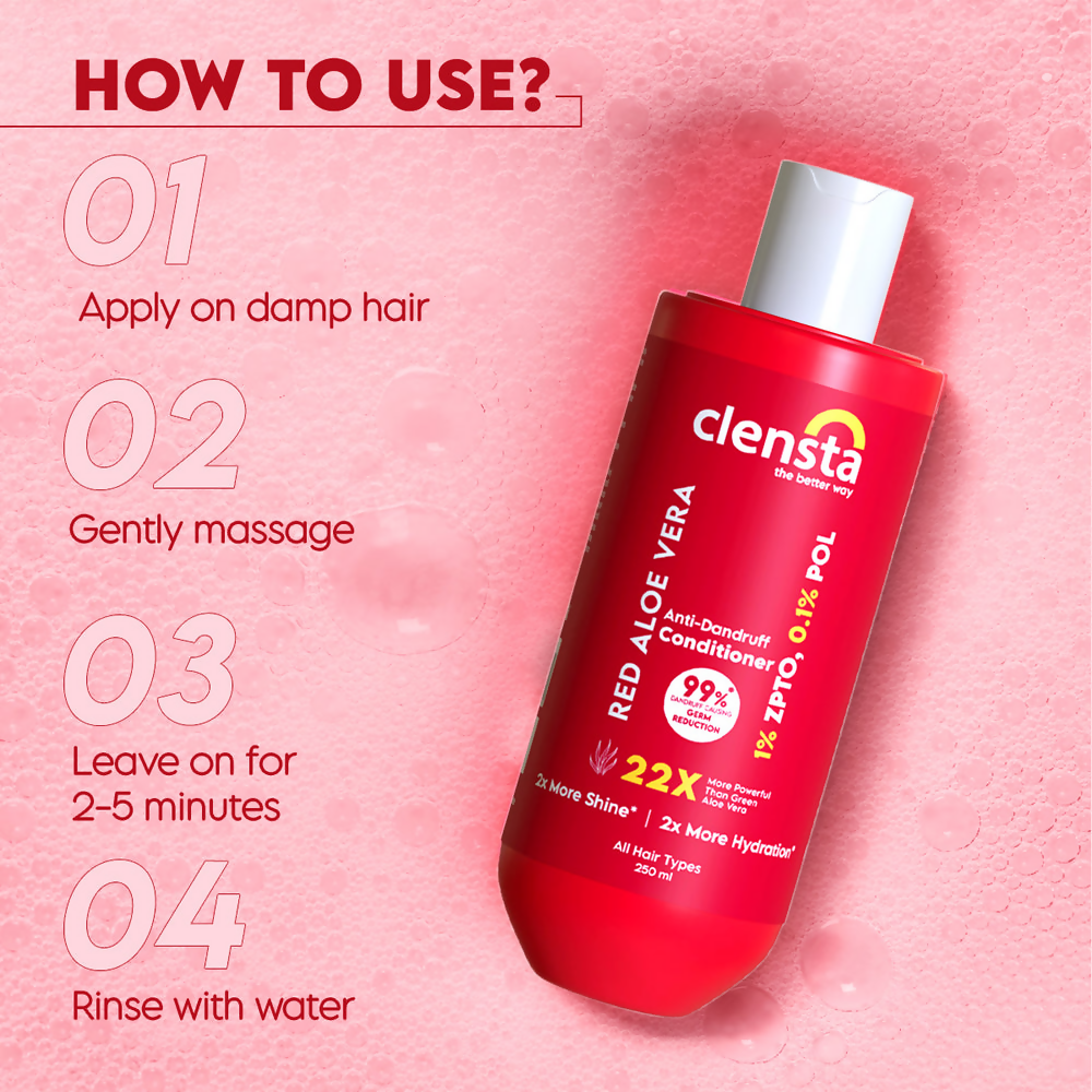 Clensta Red Aloe Vera Anti-Dandruff Conditioner | Swadesiicart