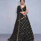 Jyoti Fashion Beautiful Black Embroidered with Mirror work Art Silk Party Wear Lehenga Choli with Dupatta | Swadesiicart
