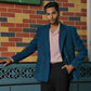 Teal Blue Smart-Casual Co-Ord Set by Hilo Design - Swadesiicart