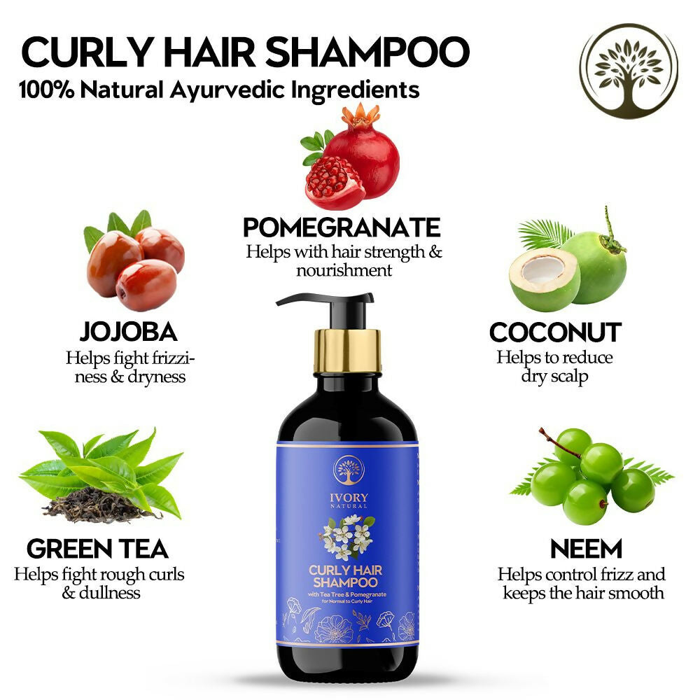 Ivory Natural Curly Hair Shampoo For Smooth, Well-Defined Curls | Swadesiicart