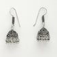 NVR Women's White Silver-Plated Choke Oxidized Necklace with Jhumka Earrings - Swadesiicart