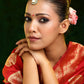 Ruby Raang Gold Polished White Kundan Maang Tikka | Swadesiicart