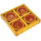 Tied Ribbons Set Of 4 Terracotta Diyas | Swadesiicart