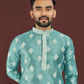 Anaita Blue Embroidered Silk Straight Kurta