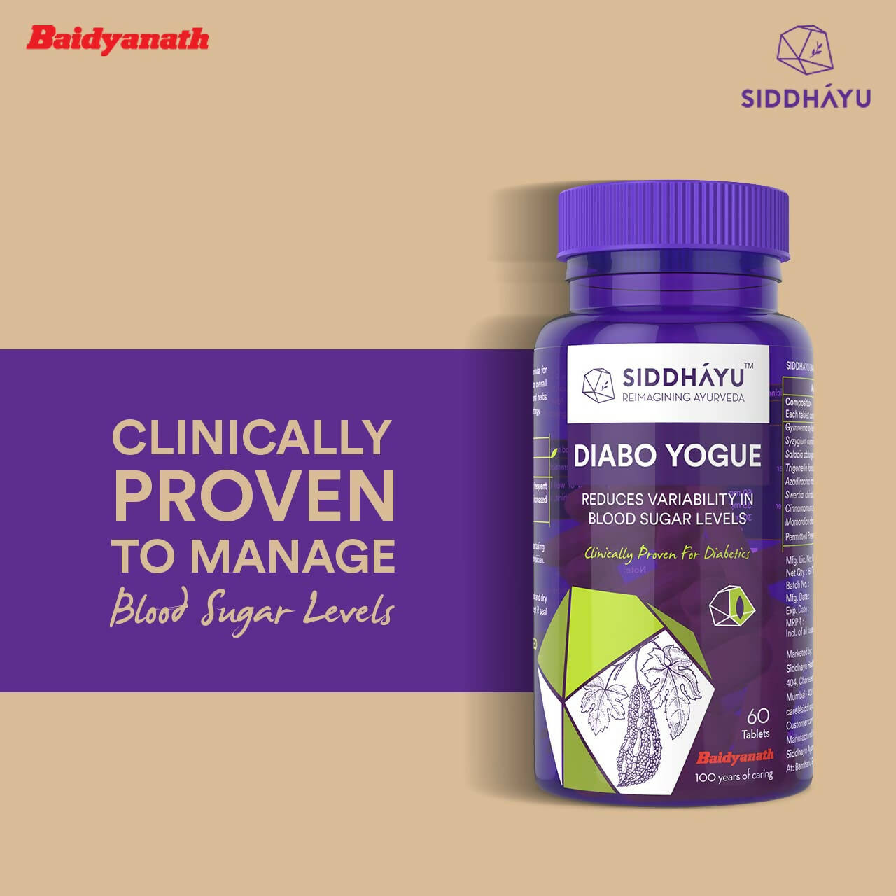 Siddhayu Ayurveda Diabo Yogue Tablets - Swadesiicart