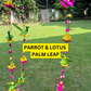 Shuddh Natural Hand Made Palm Leaf Lotus & Parrot Hanging | Swadesiicart