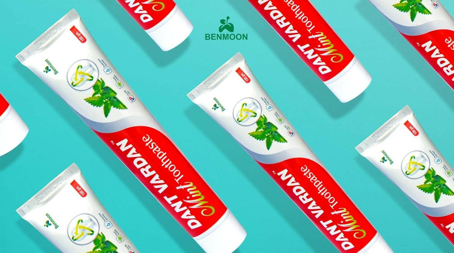 Benmoon Ayurveda Dant Vardan Mint Toothpaste - Swadesiicart