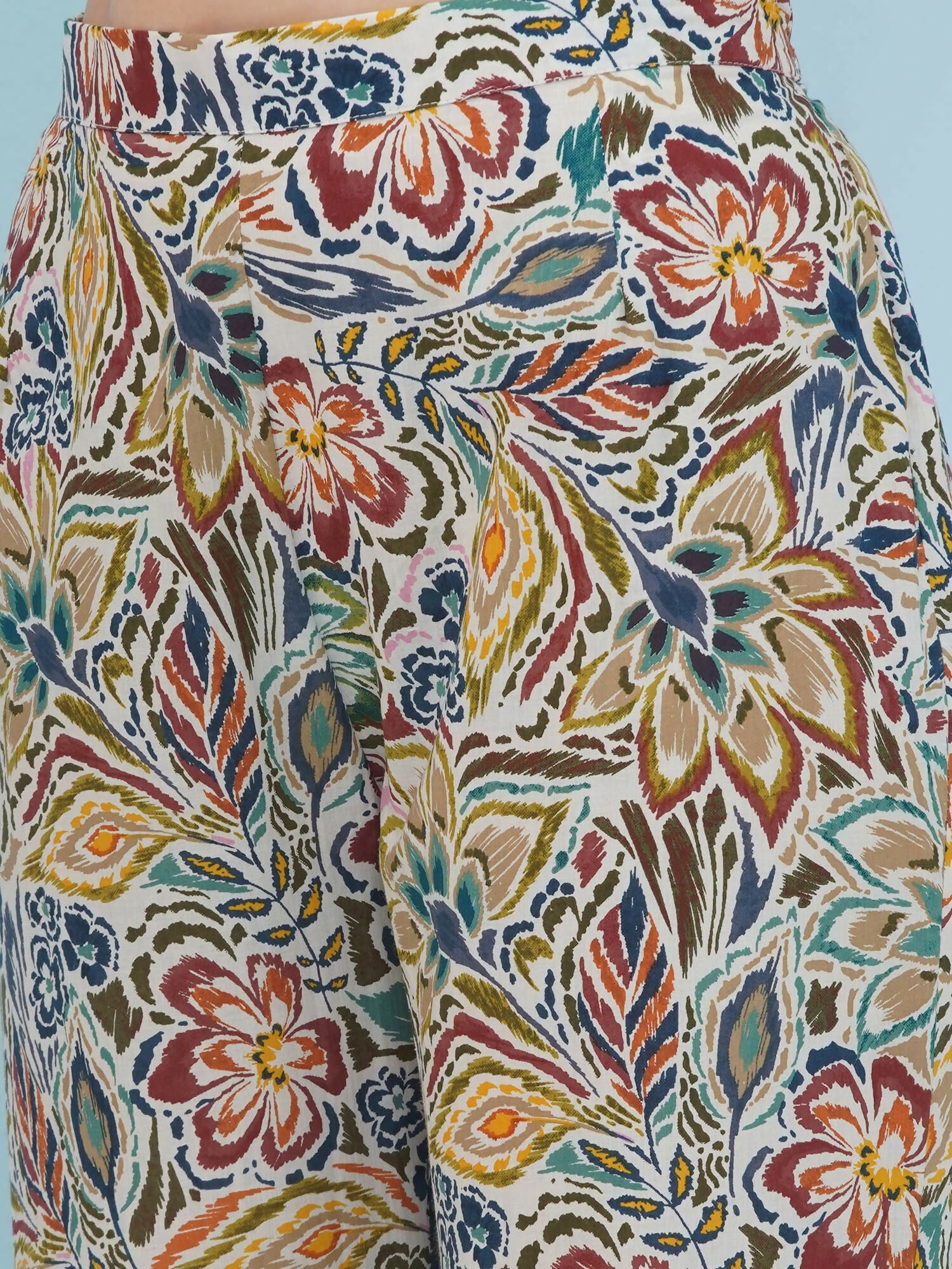 Joban Fashion Floral Co Ord Set With Embellished Sling Bag - Multi - Swadesiicart