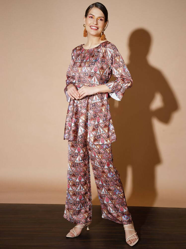 Myshka Women Multi Printed Co-Ords - Swadesiicart