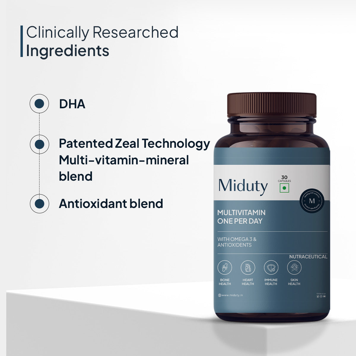 Miduty by Palak Notes Multivitamin One Per Day Capsules - Swadesiicart