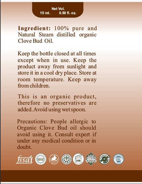 Organic Clove Bud Oil | 15 ml