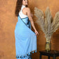 Very Much Indian Mul Cotton Khadi Design Handloom Woven Saree - Blue | Swadesiicart