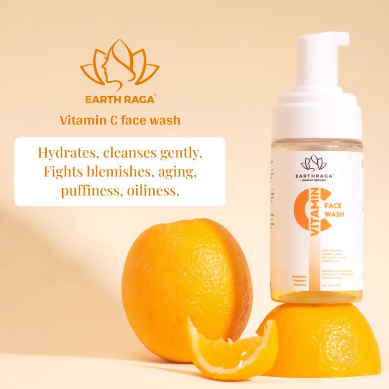 Earthraga Vitamin C Foaming Face Wash - Swadesiicart