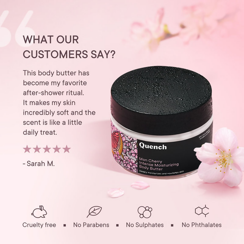 Quench Moisturizing Body Butter with Cherry Blossom | Swadesiicart