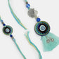 NVR Women & Men Set of 2 Blue Evil Eye & Beaded Bhaiya Bhabi Rakhi With Roli Chawal & Chocolate | Swadesiicart