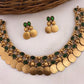 Jewel City Gold-Tone Coin Necklace Set with Emerald and Ruby Gemstones | Swadesiicart